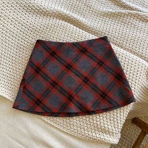 ZARA plaid mini skirt